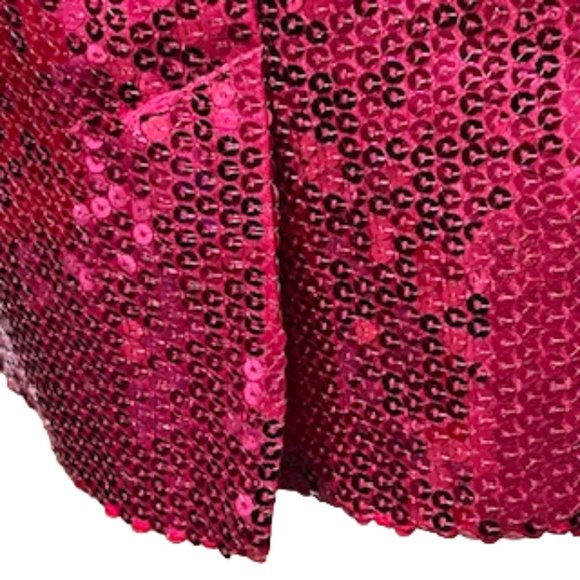FOREVER 21 Hot Pink Fitted Sequin Dress Size Large NWT (Partial Tag) - Picture 14 of 16